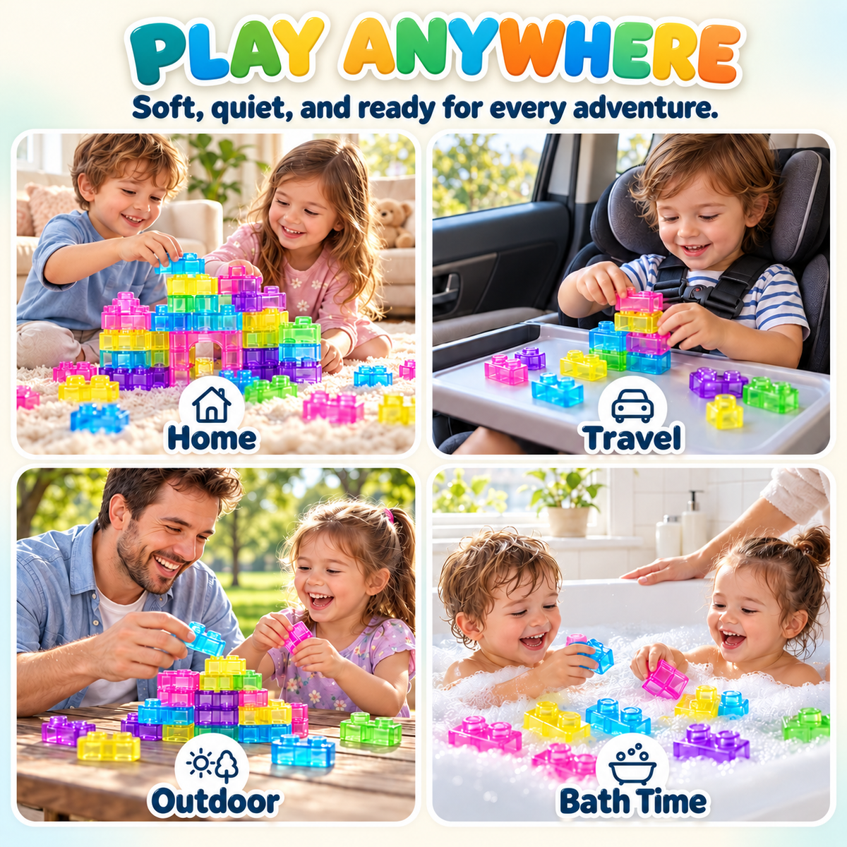 Sensory Soft Building Blocks Squeeze Toys