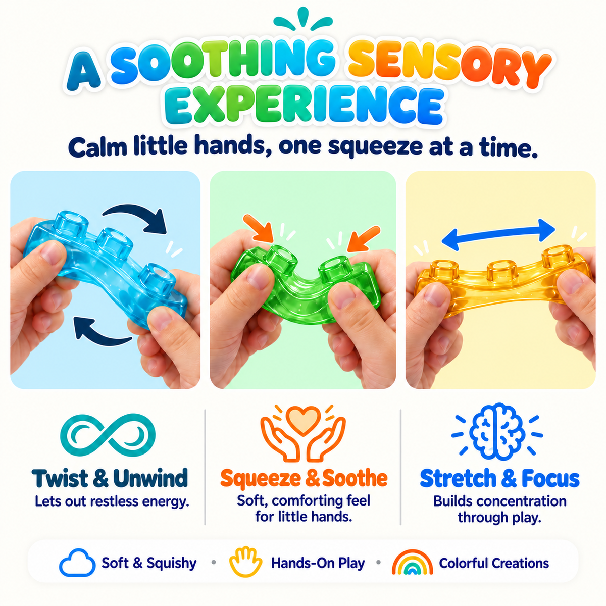 Sensory Soft Building Blocks Squeeze Toys